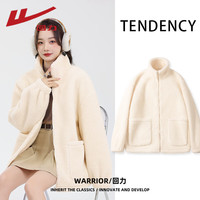 回力 颗粒绒开衫外套女2026春秋女装新款保暖加厚外套