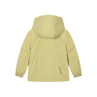 暇步士（Hush Puppies）童装儿童女大童2025冬季休闲透气透湿设计感连帽厚外套 青橄榄 130