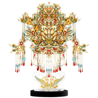 拼酷九龙九凤冠霞帔3d立体金属拼图diy手工制作模型结婚520 九龙九凤冠+玻璃灯罩+轻便工具