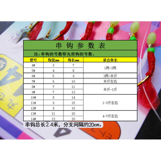 高端仿生鱼皮串钩钓组海钓仿生红皮白条串钩夜光翘嘴路亚假饵虾皮串钩2022 夜光虾串【十付装】 7号