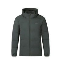 移动端、京东百亿补贴：361° 361度暖FUFU连帽羽绒服男冬季新款御寒防钻绒保暖羽绒服运动外套 静谧灰 XL