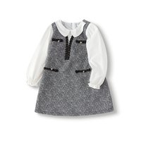 巴拉巴拉 童装女童连衣裙春秋儿童小香风假两件裙子洋气潮甜美宝宝