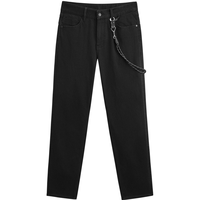 GXG 男装 商场同款黑色直筒牛仔长裤 GEX10525994 黑色 165/S