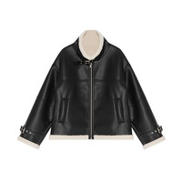 fano studios 范洛 女士皮毛一体短外套 机车服夹克