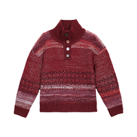 百图（betu）女装2025年冬季新款毛衣渐变费尔岛条纹时尚潮流毛衣女2512T10