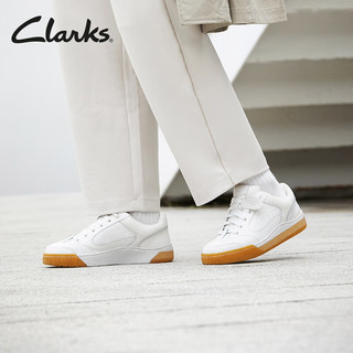 Clarks其乐艺动系列男鞋复古潮流拼色舒适耐磨透气休男士休闲鞋 白色 261749247 42