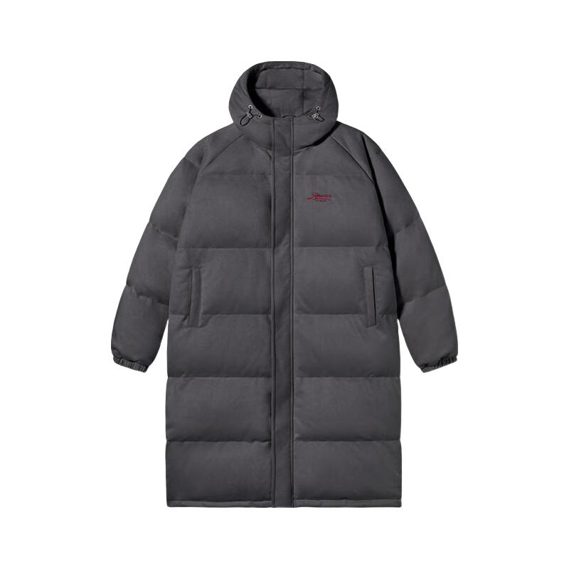 PSO Brand 仿麂皮绒空气层90绒连帽羽绒服