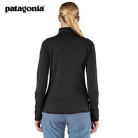 巴塔哥尼亚（Patagonia）女士弹性耐穿保暖透气开衫立领R1抓绒衣夹克 jkt 40139不上 BLK L