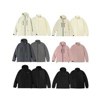 PSO Brand三合一冲锋上衣三防户外夹克杜邦特氟龙工艺羽绒内胆连帽上衣外套 女款收腰 羽绒内胆 珊瑚粉 L