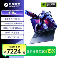 机械革命 年货节专属机械革命旷世X  i9-14900HXRTX5060高性能电竞游戏本
