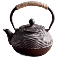 八千行铸铁茶壶围炉煮茶壶器具户外烧水壶可明火铁质功夫茶具电陶炉茶壶 【铸铁】煮茶壶 900ml