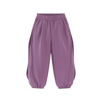 迷你巴拉【泡泡裤】男女童儿童柔软宽松腰围可调节灯笼长裤 紫色70144 140 cm