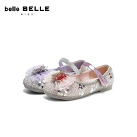 百丽闪耀亮片公主鞋童鞋2026春舞台时装鞋A7001A86 紫色 28