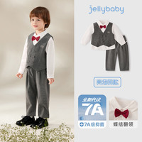 JELLYBABY【学院风衬衫马甲裤子套装】26春款男童西装三件套礼服中童