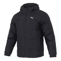 彪马（PUMA）羽绒服男 加厚保暖运动羽绒服经典黑色连帽羽绒服 店长力荐【80%鸭绒】 L