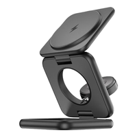 KUXIU三合一磁吸无线充电器适用华为Mate70/60Pro手机Watch45GT6手表FreeBuds耳机铝合金全家桶折叠支架 华为三合一折叠磁吸无线充