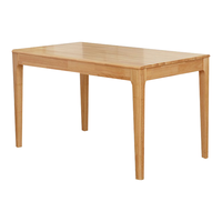 悦山 木质餐桌原木色木桌条桌橡胶木 1200*700*750mm