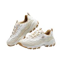 斯凯奇（Skechers）女鞋秋季厚底增高老爹鞋轻便熊猫鞋百搭户外休闲运动鞋149792 自然色/棕褐色/NTTN 35