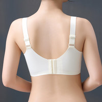 韫舜哺乳内衣前开扣产后喂奶专用聚拢夏季薄款怀孕期孕妇文胸罩 蕾丝边前开扣内衣【香槟色】 4