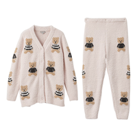 EMXEE 嫚熙 MX218210391 孕妇月子服套装 小熊印花款 白色 XL