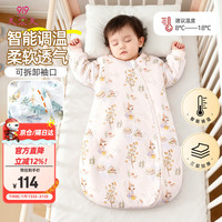 久爱久 婴儿睡袋秋冬加厚恒温款宝宝a类纯棉一体儿童防踢被子A114仙子