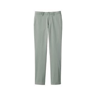 無印良品 MUJI 男式弹力丝光斜纹修身休闲裤 浅绿色 73 165/72A