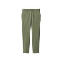 無印良品 MUJI 弹力丝光斜纹修身休闲裤 卡其绿 76 170/76A