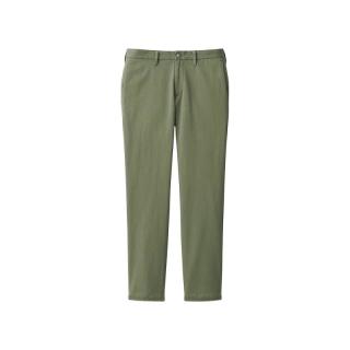 無印良品 MUJI 弹力丝光斜纹修身休闲裤 卡其绿 76 170/76A