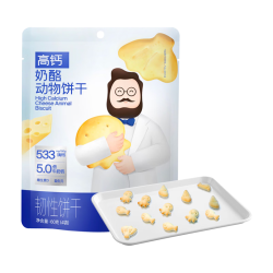 奶酪博士 高钙奶酪动物饼干60g 宝宝儿童零食磨牙饼干强化钙铁锌营养健康