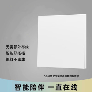 USP国际电工可复位开关面板灵动开关复位回弹开关智能四开灵动关灯不离线  一开单控 带灵动白色