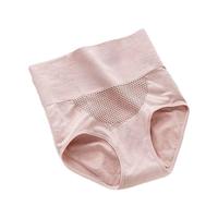 纯棉内裤女收腹收全棉薄款高腰夏季抗菌强力短裤头中腰一片式黑色