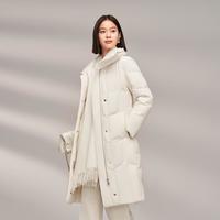 波司登 冬季品质直充加厚翻领中长款羽绒服女