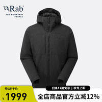 Rab Xenair Alpine男士防泼水透气棉衣户外运动棉服夹克QIP-09 黑/黑色-BKB M
