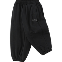 巴拉巴拉童装儿童长裤男童女童束脚裤秋冬2024宽松百搭休闲裤 黑色90001 100cm