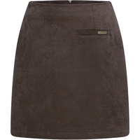 KBNE咖色麂皮绒a字半身裙小个子半裙25秋季新款包臀裙气质短裙女 咖啡色