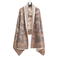 上海故事民族风披肩女外搭2024保暖披肩外搭办公室空调房草原云南旅游穿搭 美人迟暮 浅咖