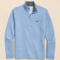 BROOKS Cotton Blend Pique Quarter-Zip