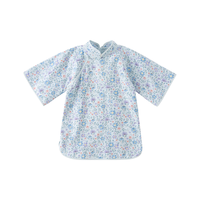 戴维贝拉（DAVE＆BELLA）儿童裙女童中国风汉服连衣裙2023春季新款童装中大童裙子洋气服装 花朵印花 80cm（建议身高73-80cm）