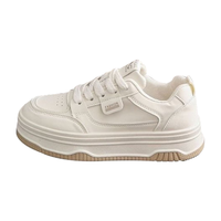 西遇（Westlink）面包小白鞋女2025新款秋季韩系百搭白色系带休闲鞋子厚底板鞋 白色 （预售20天） 37 (235)