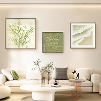 好久不见 客厅装饰画北欧风沙发背景墙三联壁画小清新餐厅挂画