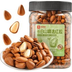 良品铺子 精选大颗粒东北松子罐装400gx1罐混合坚果零食