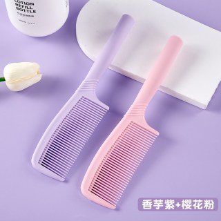 梳子女士长发高颜值家用便携女孩儿童直发梳头顺发马尾梳 【圆润梳齿】紫+粉