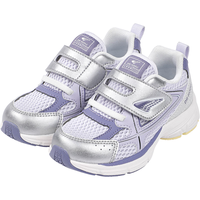江博士春季男女童休闲复古儿童运动鞋  魔术贴宝宝学步鞋 紫/银 25 脚长约14.9-15.5