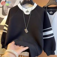 贝贝怡 2025新款男童卫衣春秋装酷帅中大童上衣秋冬季儿童装长袖套头衣服 黑色 120