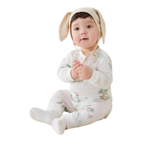 全棉时代婴幼童家居服套装纯棉舒适透气长袖圆领打底服 童话树屋 80码