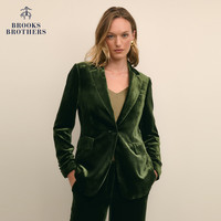 Brooks Brothers 女士丝绒单粒扣西装外套 BB100221781P4