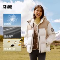 森马 防护外套|森马中国国家地理系列羽绒服女防风三防冬宽松厚面包服