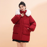 【特惠】雪中飞25秋冬女短款羽绒服狐狸毛气质保暖