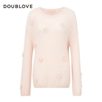 DOUBLE LOVE 贝爱 女士立体花朵毛衣 DFKAA9511A