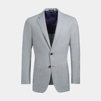 SUITSUPPLY 浅灰色S120支热带羊毛外套男士西装上衣
